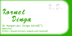kornel dinga business card